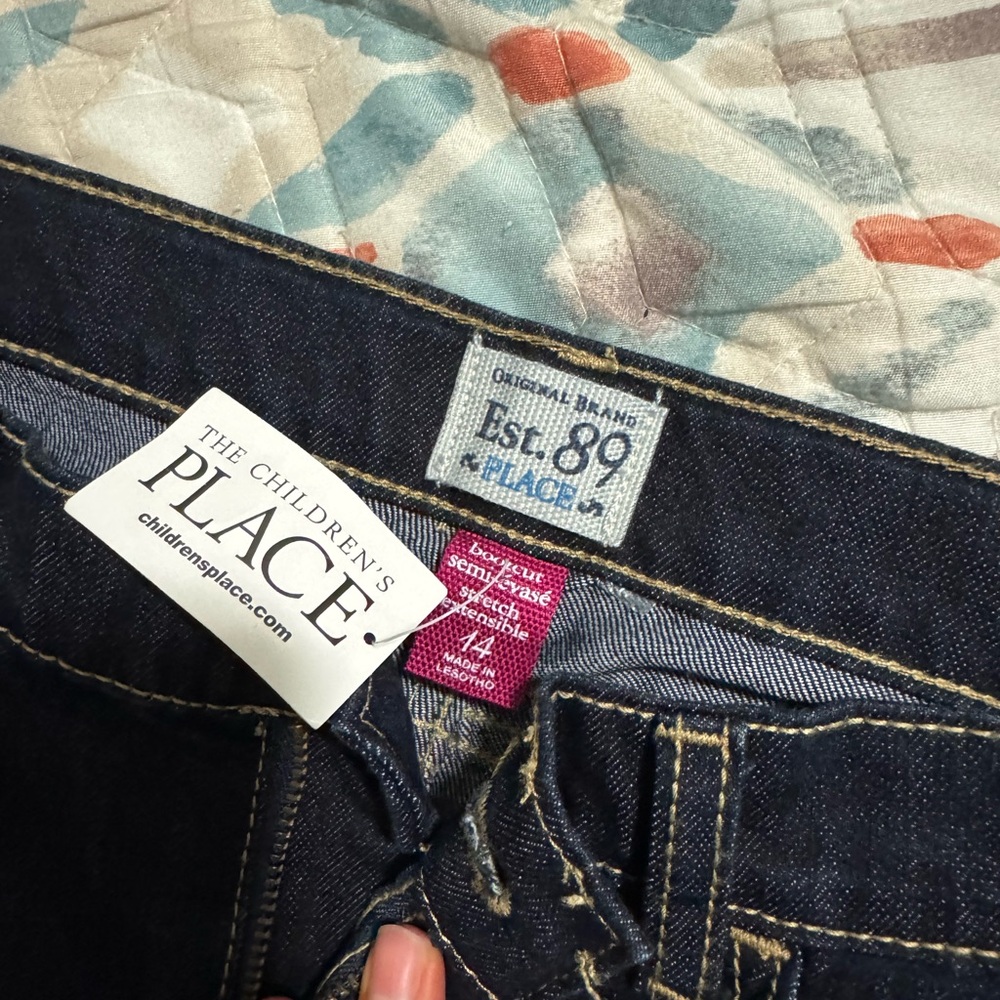 The Children's Place Blue Straight Leg Jeans Classic Style - Picture 3 of 6